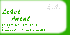 lehel antal business card